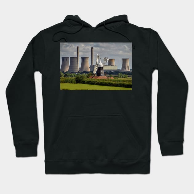 Leverton Windmill and West Burton Power Station Hoodie by chrisdrabble